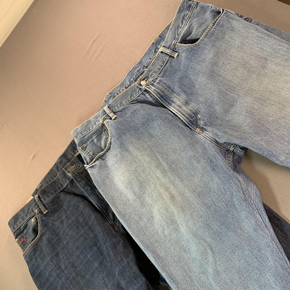 Polo Ralph Lauren Classic 867 Jeans Mens 48x32 (44x25) Lot 2 Blue Straight Denim